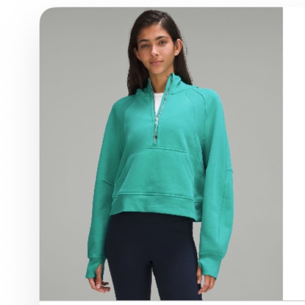 Lululemon Oversized Scuba Half-zip Hoodie in Kelly Green XS/S